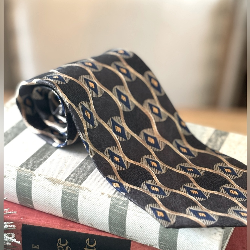 Robert Talbott Luxury Silk Tie. Men’s Sz-59”L Geometric | Vintage 90’s Timeless
